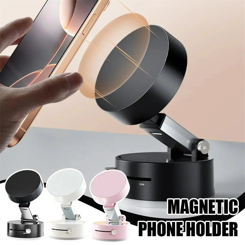 Magnetic Vacuum Phone Holder – Hands-Free, Ultra-Strong Grip (iPhone & Android)