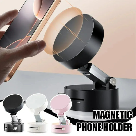 Magnetic Vacuum Phone Holder – Hands-Free, Ultra-Strong Grip (iPhone & Android)