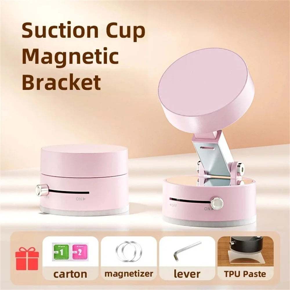 Magnetic Vacuum Phone Holder – Hands-Free, Ultra-Strong Grip (iPhone & Android)