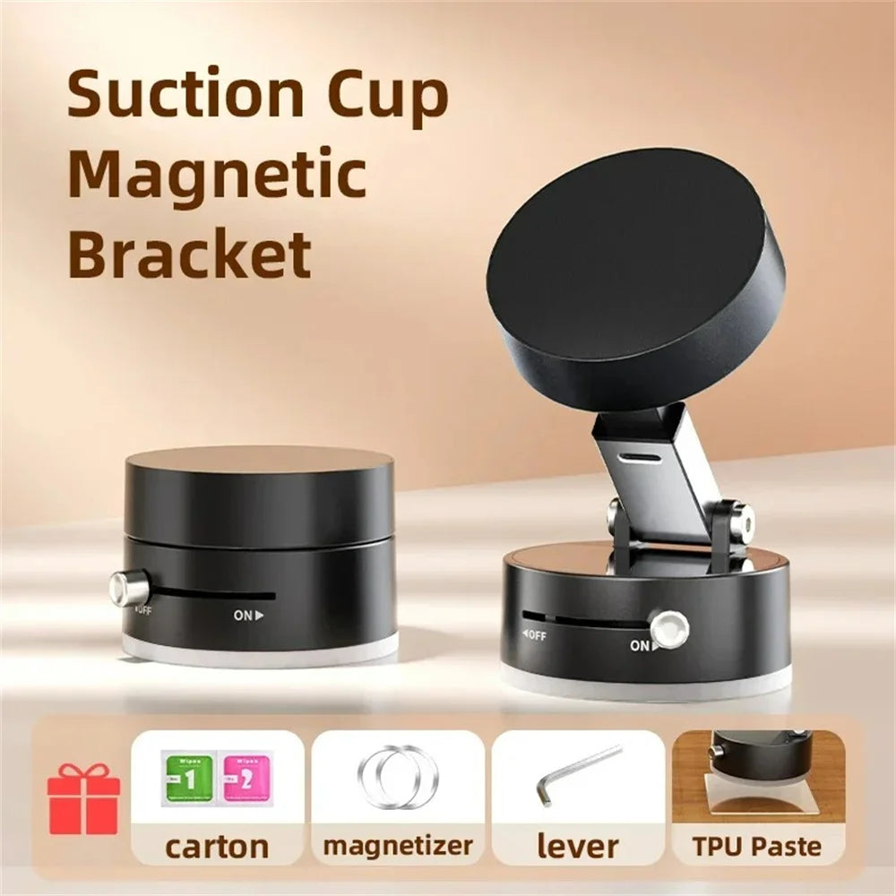 Magnetic Vacuum Phone Holder – Hands-Free, Ultra-Strong Grip (iPhone & Android)